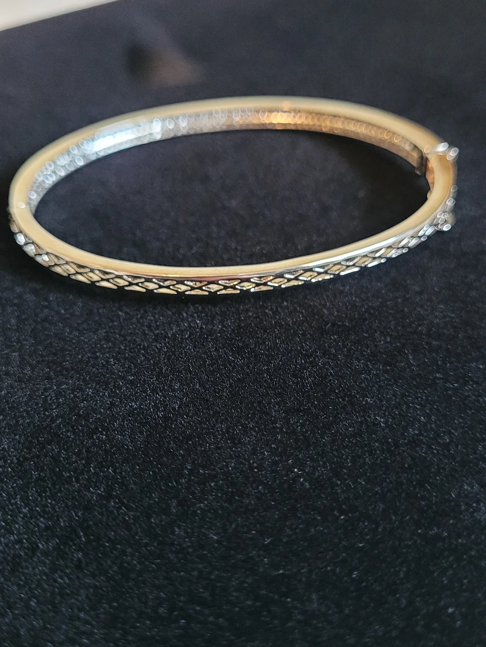 Classic Silver Crystal Pavé Bangle Bracelet - Silver - Picture 6 of 6